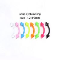 Neon Color Baking Varnish Stainless Steel Body Piercing Jewelry main image 3