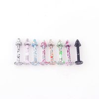 8-color Lacquered Stainless Steel Pointed Cone Lip Stud main image 1