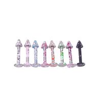 8-color Lacquered Stainless Steel Pointed Cone Lip Stud main image 6
