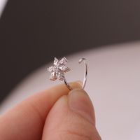 New Fashion Zircon Snowflake Ear Clip main image 5