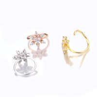 New Fashion Zircon Snowflake Ear Clip main image 6