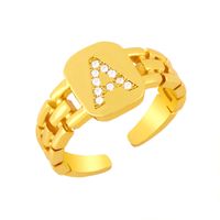 Simple Letter Open Ring sku image 1