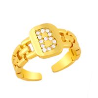 Simple Letter Open Ring sku image 2