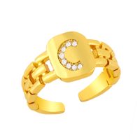 Simple Letter Open Ring sku image 3