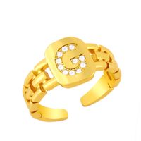 Simple Letter Open Ring sku image 7
