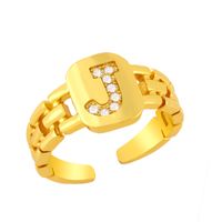 Bague Ouverte Lettre Simple sku image 10