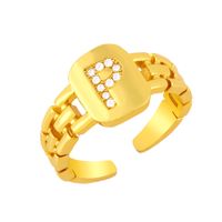 Simple Letter Open Ring sku image 16