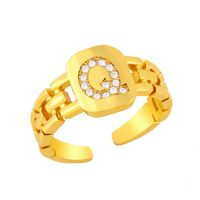 Simple Letter Open Ring sku image 17