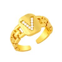 Simple Letter Open Ring sku image 22