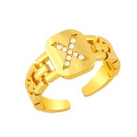 Simple Letter Open Ring sku image 24