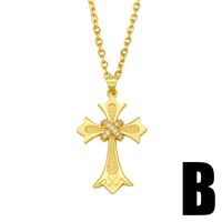 Chaîne De Clavicule Avec Pendentif Croix En Diamant Hip Hop sku image 2