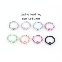 Hot Sale 8-color Paint Stainless Steel Body Piercing Jewelry sku image 1