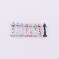 8-color Lacquered Stainless Steel Pointed Cone Lip Stud sku image 1