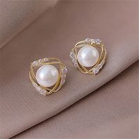 Fashion Hollow Triangle Diamond Earrings Wholesale main image 1