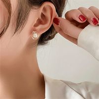 Fashion Hollow Triangle Diamond Earrings Wholesale main image 5