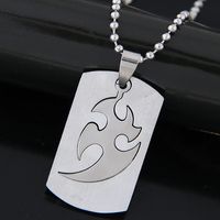 Fashion Stainless Steel Silver Square Necklace main image 2