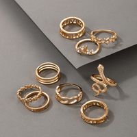 New Fashion Star Five-pointed Star Carved 9-piece Ring main image 4