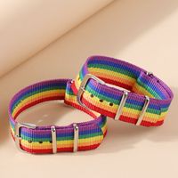 Korean Rainbow-colored Woven Couple Bracelet main image 1