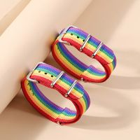 Korean Rainbow-colored Woven Couple Bracelet main image 3