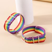 Korean Rainbow-colored Woven Couple Bracelet main image 4