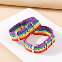 Korean Rainbow-colored Woven Couple Bracelet main image 6