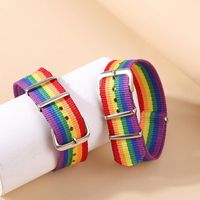 Korean Rainbow-colored Woven Couple Bracelet sku image 1