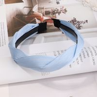 Korean Cloth Solid Color Headband main image 4