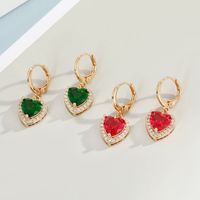 Korean Diamond Alloy Plating Heart-shaped Earrings main image 1