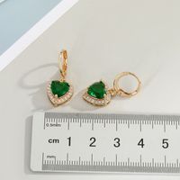 Korean Diamond Alloy Plating Heart-shaped Earrings main image 3