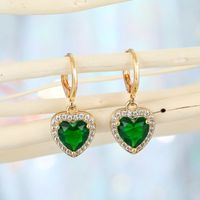 Korean Diamond Alloy Plating Heart-shaped Earrings main image 4