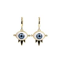 Punk Devil Eyes Diamond Copper Necklace Earrings Set Jewelry main image 3