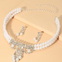 Fashion Bridal Jewelry Necklace Earrings Two-piece main image 3