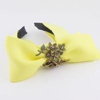 Fashion Bowknot Diamond Flower Sponge Fabric Headband main image 3