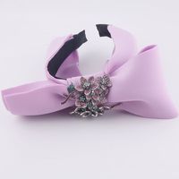 Fashion Bowknot Diamond Flower Sponge Fabric Headband main image 4