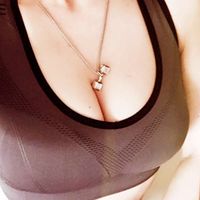 Simple Dumbbell Pendant Fitness Alloy Necklace main image 6