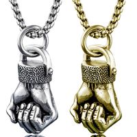 Simple Fist Stainless Steel Necklace Wholesale main image 1