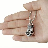 Simple Fist Stainless Steel Necklace Wholesale main image 4