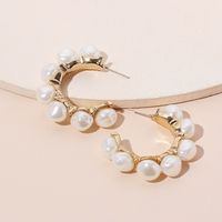 Baroque Pearl C-shaped Earring Wholesale main image 6