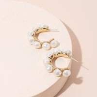 Baroque Pearl C-shaped Earring Wholesale main image 5