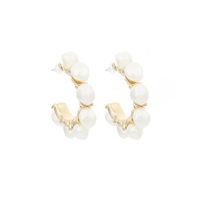 Baroque Pearl C-shaped Earring Wholesale main image 3