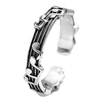 Musical Note Five-line Music Score Opening Adjustable Ring main image 5