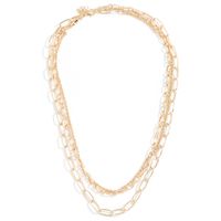 Korea Double Thick Chain Alloy Necklace sku image 1