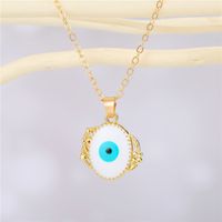 Fashion Geometric Eye Alloy Colorful Necklace Wholesale sku image 4