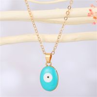 Bohemian Oval Demon Eye Alloy Necklace Wholesale sku image 6