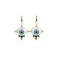 Punk Devil Eyes Diamond Copper Necklace Earrings Set Jewelry sku image 9