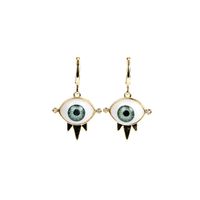 Punk Devil Eyes Diamante Cobre Collar Pendientes Conjunto Joyas sku image 10