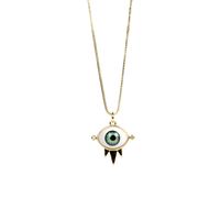 Punk Devil Eyes Diamante Cobre Collar Pendientes Conjunto Joyas sku image 2