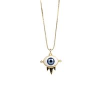 Punk Devil Eyes Diamond Copper Necklace Earrings Set Jewelry sku image 3
