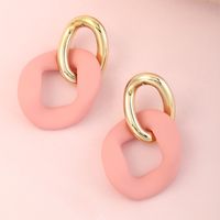 Einfache Retro Doppelkreis Ohrringe sku image 4
