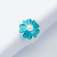 Großhandel Mode Harz Blume Perle Ring sku image 1